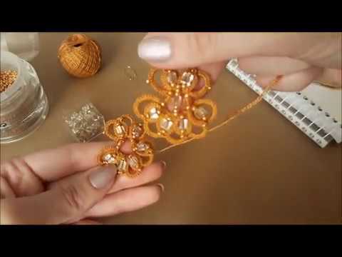 Видео: Серьги фриволите мастер класс/Earrings tatting /Needle tatting/Occhi/Frivolite