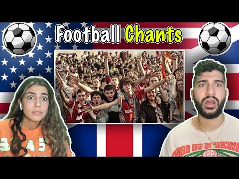Видео: Американцы реагируют на футбольные кричалки «Великобритания против американцев»!