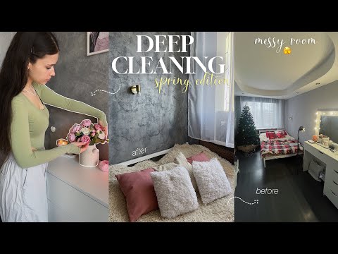 Видео: весенняя генеральная уборка в комнате // deep spring cleaning // *создаю атмосферу и весну дома 🌷💕