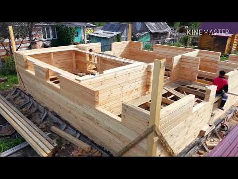 Видео: Дом 9 на 9 из бруса естественной влажности. Ролик для новых подписчиков.
