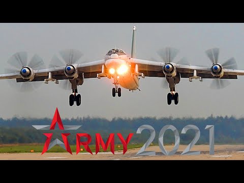 Видео: Отлёт ревущего " Медведя" Ту-95МС  форум "АРМИЯ -2021"