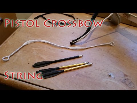 Видео: Как сделать сменные тетивы для 80-фунтовых пистолетных арбалетов — метод непрерывной петли