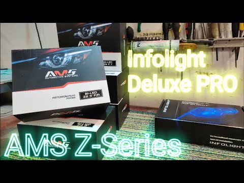 Видео: 🔥Bi-LED AMS AOZOOM 5 моделей светодиодных линз AMS Z2 Z4 Z8 Z9 Z10 Laser и Infolight Deluxe Pro