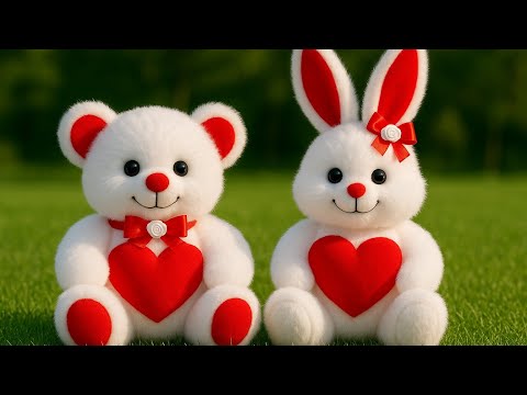 Видео: 🥰2 плюшевые игрушки ручной работы/❤️Плюшевый мишка и кролик, держащие подушку в форме сердца