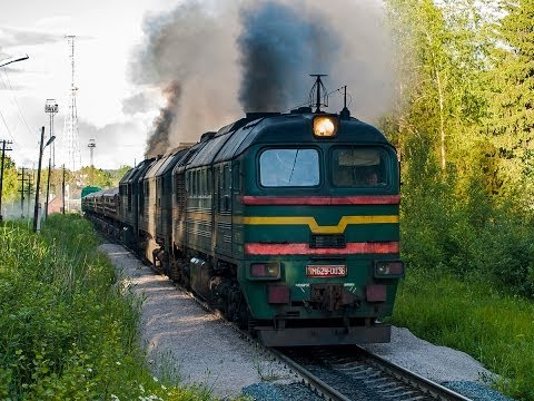 Видео: 3М62У-0036 (РЖД, Сортавала). Three section of 14D40 diesel!