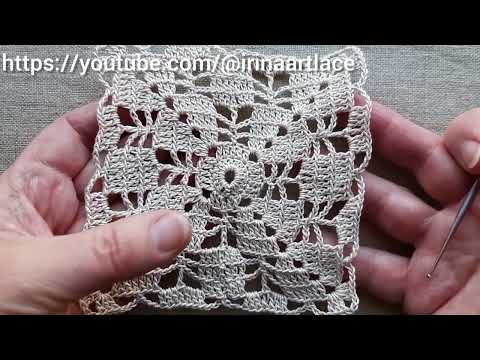 Видео: И СНОВА❗Бесконечный квадрат крючком Салфетка ‼ Чехол на подушку ‼ Скатерть