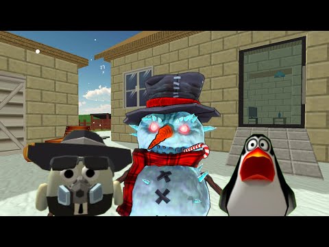 Видео: Деревня Чикен Ган 72 серия | злой снеговик напал на нашу деревню