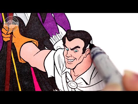 Видео: Злодеи Дисней : Джафар, Урсула , Злая королева, Малефисента, Гастон \ Раскраска для детей \Раскраска