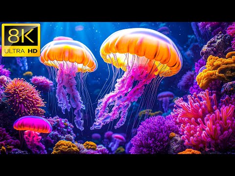 Видео: 🌊 Потрясающее видео об аквариуме 8K — ультра-HD аквариумы и тропические рыбы 🐟 Спокойная музыка