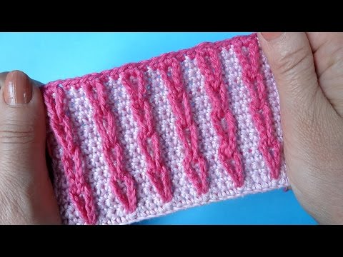 Видео: Crochet patterns Объёмный узор вязания 62