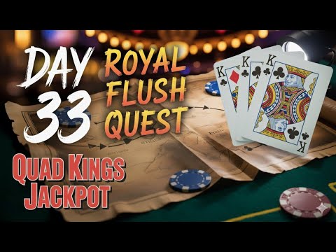 Видео: Royal Flush Quest: День 33 — Моя самая сильная рука на данный момент?! Четыре короля и фулл-хаус ...