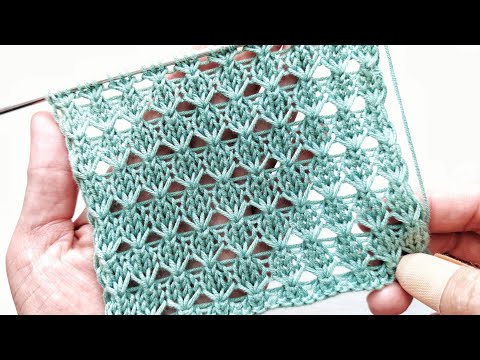 Видео: Симпатичный узор с ажурным эффектом для вязания джемпера , летнего топа