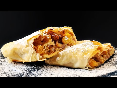 Видео: Яблочный Штрудель из Теста Фило
