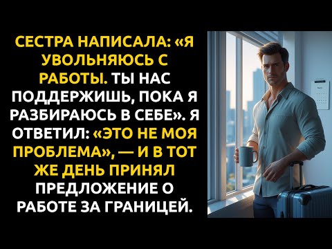Видео: «Я УВОЛЬНЯЮСЬ, ты будешь нас содержать», — НАПИСАЛА СЕСТРА. Мой ответ? «Не моя проблема».