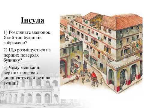 Видео: Повсякденне  життя в римських містах
