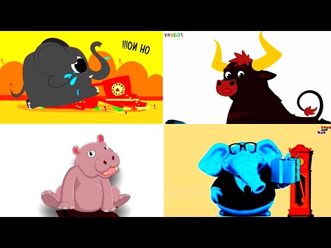 Видео: 🐘🦛 Док Хикори-Дикори || Забавные разрушители часов || Эффекты инверсии цветов