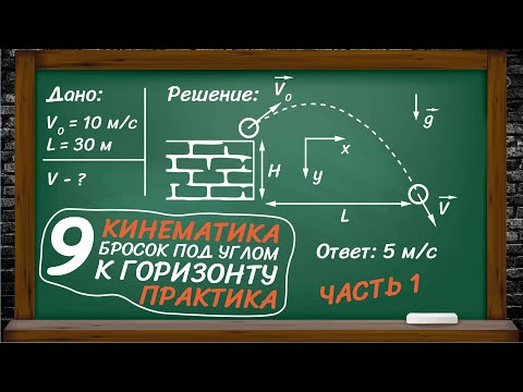 Видео: 9| Кинематика. Движение тела, брошенного под углом к горизонту (крафтовая задача). Физика ЕГЭ и ОГЭ.