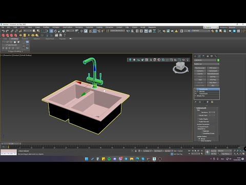 Видео: Моделирование мойки со смесителем. (Sink and Mixer Modelling)