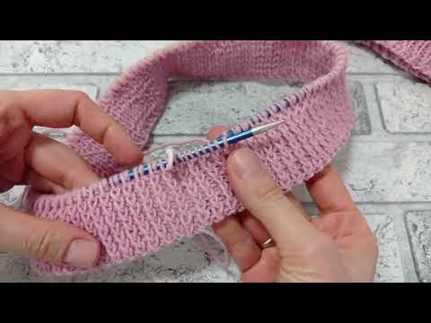 Видео: Пышная воздушная объемная резинка спицами 1*1, скрещенная лицевая петля, без накида