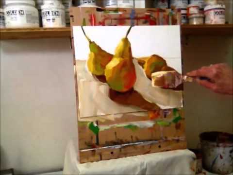 Видео: Экспрессивная акриловая живопись с Патти Молликой — Урок 3, Демонстрация трёх груш