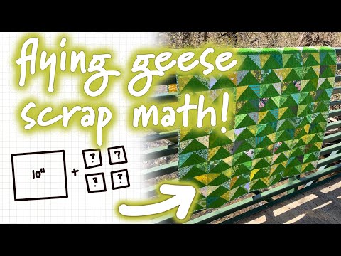 Видео: Лоскутное одеяло «Летящие гуси» из обрезков! Используйте обрезки, которые у вас есть!