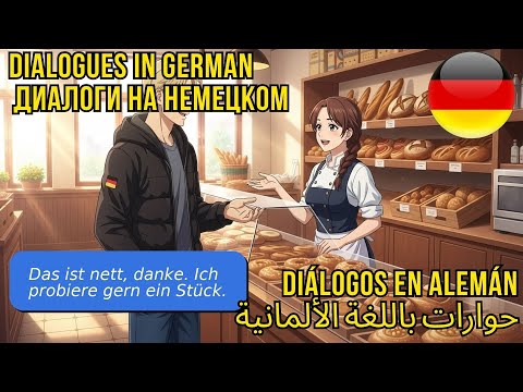 Видео: 10 простых немецких диалогов (A1-A2) | В пекарне 🥖🥐
