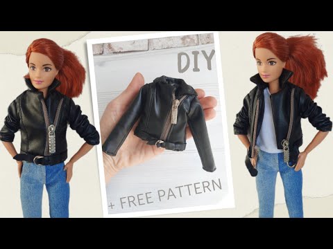 Видео: Clothes for Barbie/Jacket for Barbie/Одежда для Барби/Косуха для Барби