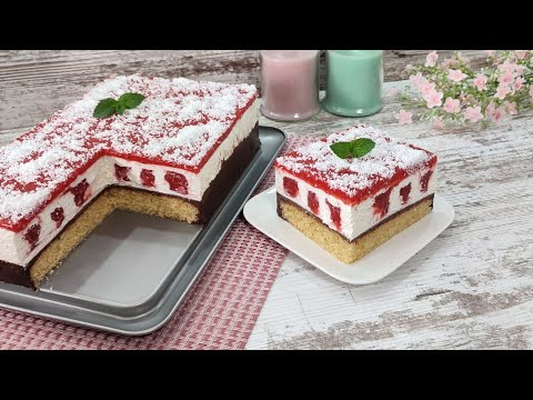 Видео: Нереально вкусный быстрый КЛУБНИЧНЫЙ Торт! Тает во рту! Без желатина, ручным миксером!