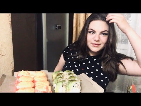 Видео: Мукбанг! СУШИ/РОЛЛЫ нападение собак | Mukbang sushi rolls (eating)