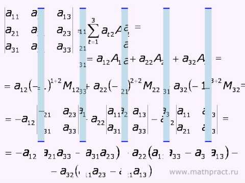 Видео: Нахождения определителя третьего порядка по теореме Лапласа.
