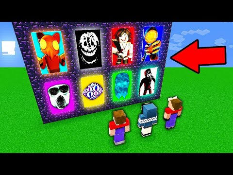 Видео: 2 НУБА И ДЕВУШКА ПРО НАШЛИ НОВЫЕ ПОРТАЛЫ К МОНСТРАМ DOORS ROBLOX В МАЙНКРАФТ