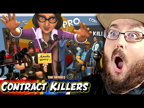 Видео: Встречайте ПРОФЕССИОНАЛЬНУЮ РЕАКЦИЮ на анимацию Contract Killers [SFM] Team Fortress 2!!!