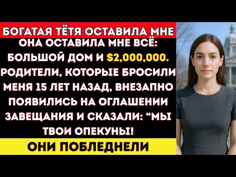 Видео: Моя Богатая Тётя Оставила Всё Мне. Родители, Которые Бросили Меня 15 Лет Назад, Вдруг Появились