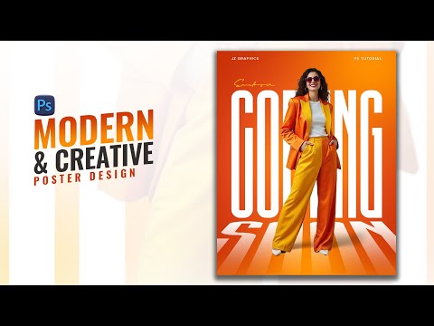 Видео: Современный и креативный дизайн постера в Photoshop | Дизайн постера для социальных сетей | Урок ...
