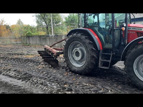 Видео: Експеримент з плугом.5 корпусів на 130 к.с.