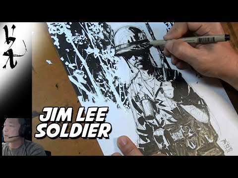 Видео: Джим Ли рисует солдата ко Дню ветеранов