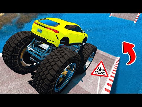 Видео: СМОЖЕТ ЛИ ГИГАНТСКИЙ ЛАМБОРГИНИ УРУС ПРОЕХАТЬ БОЛЬШУЮ ЛУЖУ В ГТА 5 МОДЫ! ЭКСПЕРИМЕНТЫ В GTA 5 MODS