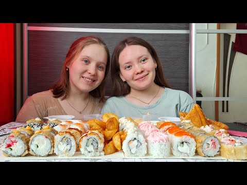 Видео: МУКБАНГ РОЛЛЫ 🍣 КАРТОШКА 🍟 НАГГЕТСЫ СЫРНЫЕ ПАЛОЧКИ 🧀 МЫ СНОВА ВМЕСТЕ ❤️