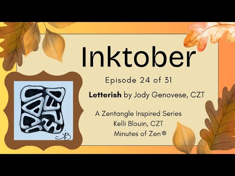 Видео: Inktober 2025 — Зентангл для начинающих© — День 24 — Letterish