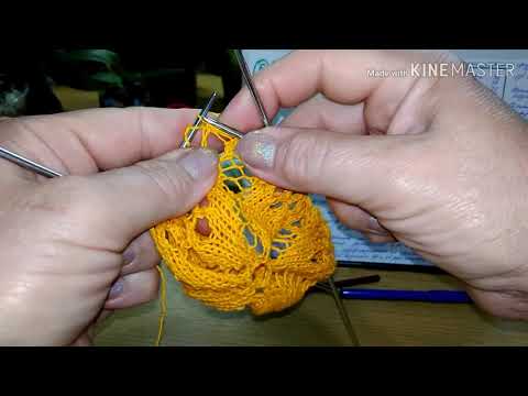 Видео: Ажурные салфетки спицами. Салфетка  5 (часть 2).