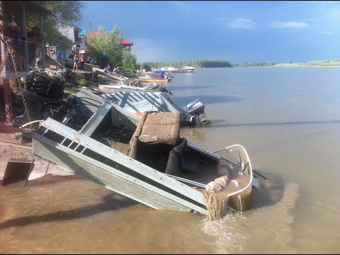 Видео: Подъем затонувшей лодки Казанка река Обь