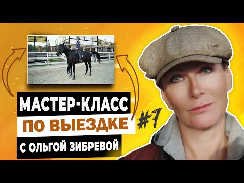 Видео: Мастер-класс с Ольгой Зибревой по выездке. 1 день 7 всадник Елизавета на лошади по кличке "Ремарк"