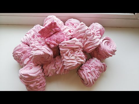 Видео: Немного Вишни🍒И Гора Воздушных Облачков у Вас на Столе, Вишнёвый Зефир