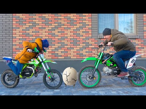 Видео: Саша vs Коля. Кто будет кататься на МОТОЦИКЛЕ... БРОС ШОУ