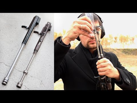 Видео: Облегченная затворная рама для АК с титановым штоком! Тюнинг Калаша!