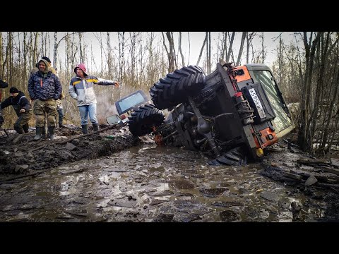 Видео: Новый маршрут не дался) jeep перевернулся) Машины начали ломаться