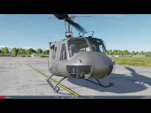 Видео: Горка с разворотом на 180 на вертолёте UH 1H Huey DCS World