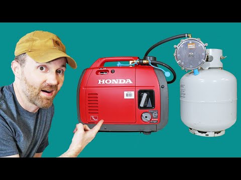 Видео: Комплект для переоборудования Honda EU2200i на пропан от Hutch Mountain