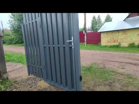 Видео: Dorhan 1300 металл штакетник в шахматном порядке ral7024