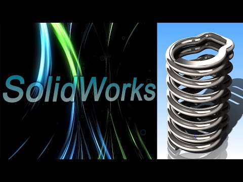 Видео: SolidWorks. Пружины со сложным контуром. Часть IV (Урок 10.4) / Уроки SolidWorks